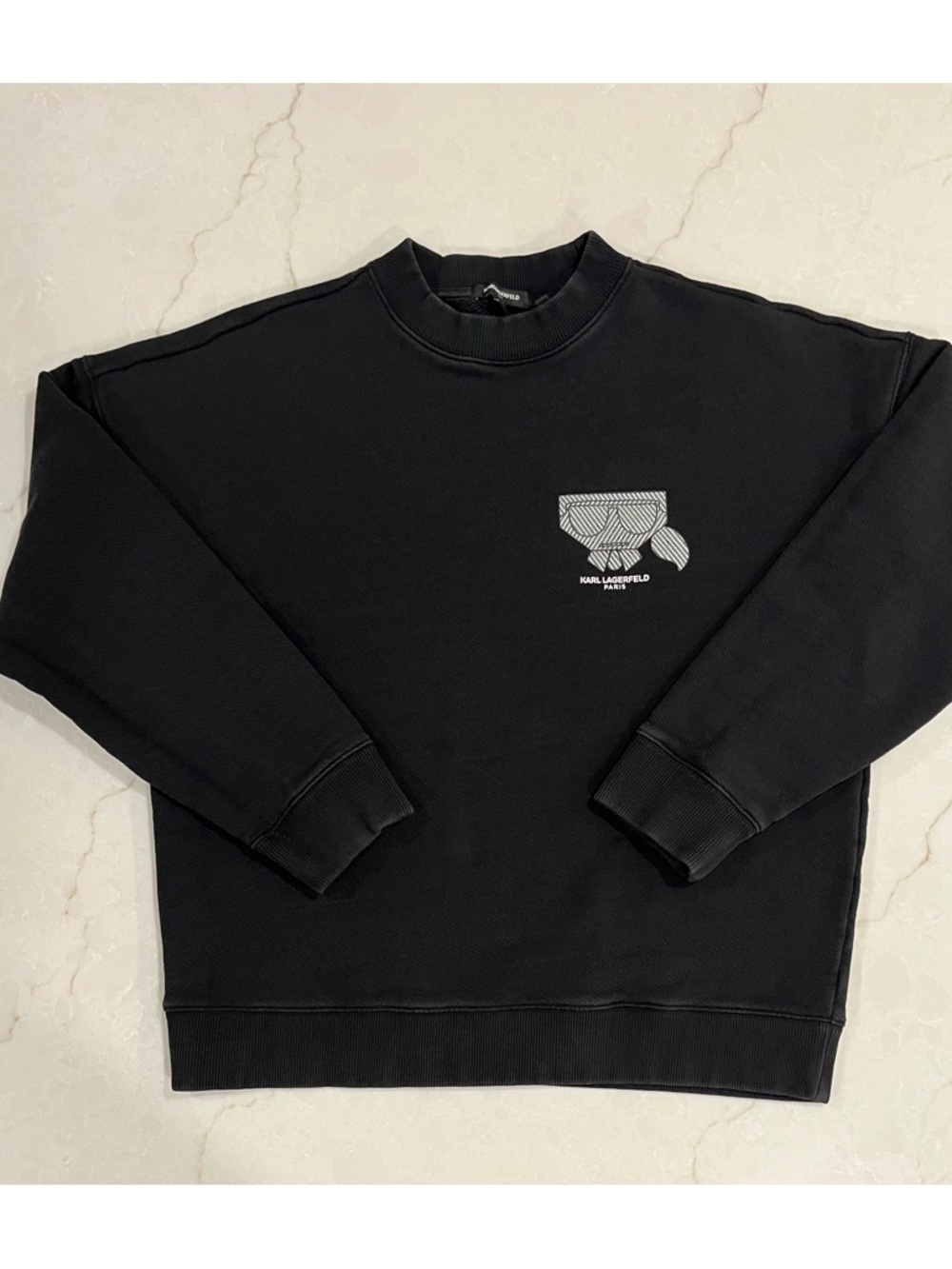 Karl Lagerfeld Paris LM4K4125 Ikonik Karl Textured Armor Sweatshirt Black M Peru